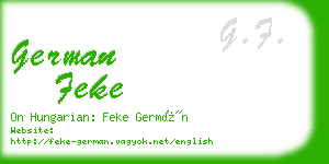 german feke business card